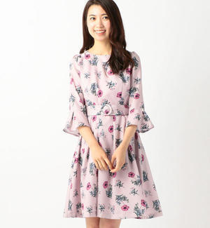 MEW'S REFINED CLOTHES フラワーベルト付ワンピース