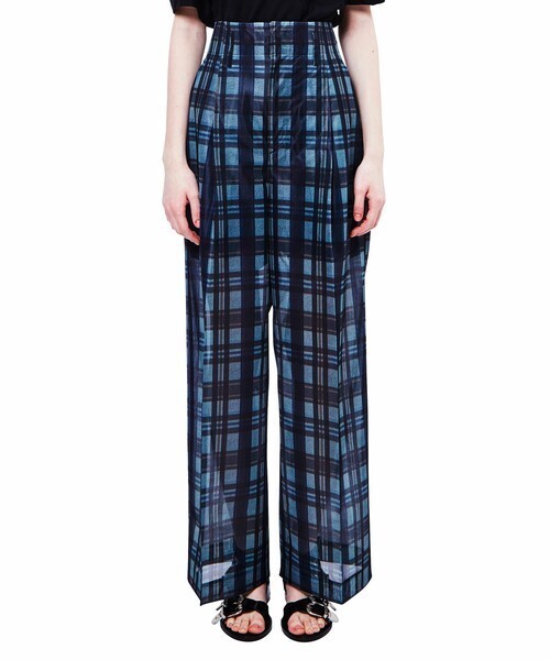 TOGA PULLA TOGA PULLA メッシュチェックパンツ