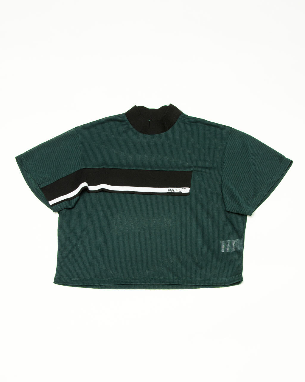 NAIFE Rib motif short sleeve T-shirts