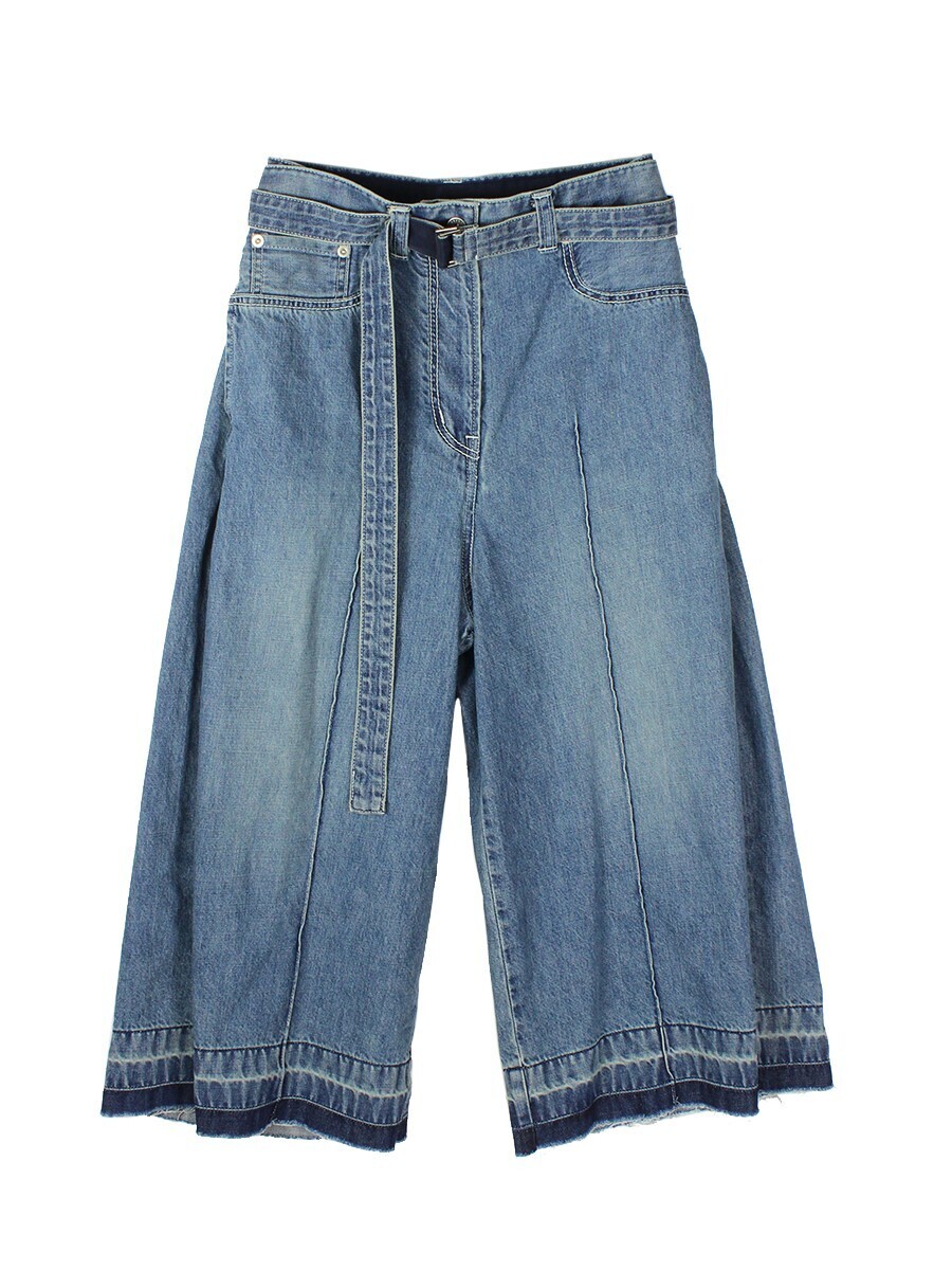 sacai デニムクロップドパンツ