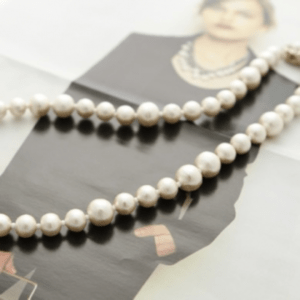 raffia 【JC1369/JC1370】Jewel Casket / Cotton pearl short necklace