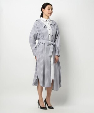 AULA AILA LAYERD SH OP/レイヤードシャツワンピース