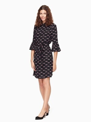 kate spade new york チェッキング イン ホット ロッド シャツドレス