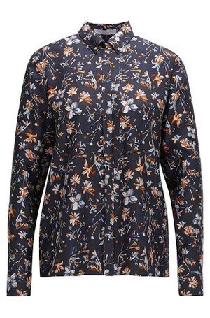 HUGO BOSS Regular-fit blouse in pure silk