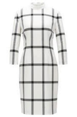 HUGO BOSS Checked Sheath Dress