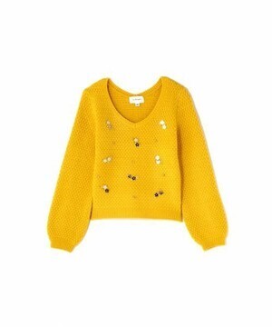 JILL by JILLSTUART ミニクリアビーズVニット
