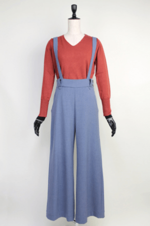 trois 【T63-3735】trois/サスペンダー付ワイドパンツ