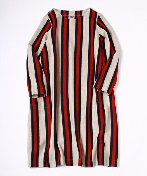 45R KNITレジメンストライプDRESS