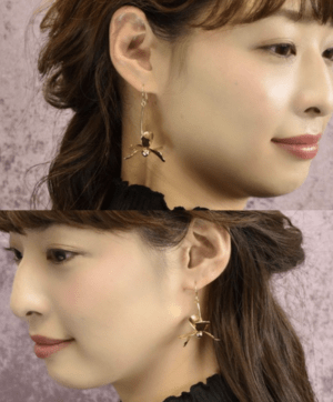GOLDY 1171103  ニュアンス メタルフラワーピアス B