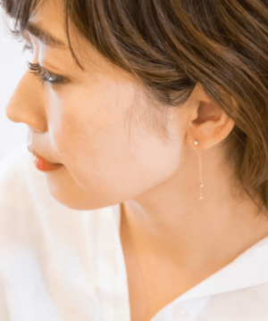 mint jam 【107537543その他3】K10YG淡水パールデザインキャッチ付き2WAYピアス