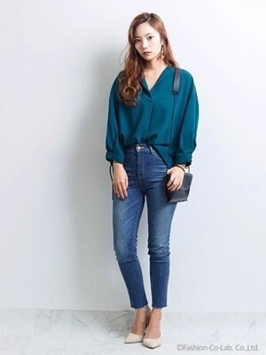 LADYMADE レースUPワイドブラウス