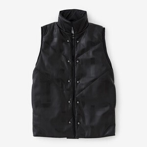 SOU・SOU フェイクレザー 陣羽織 中綿袷（じんばおり なかわたあわせ）／濡羽色×桟 大（ぬればいろ×さん だい）