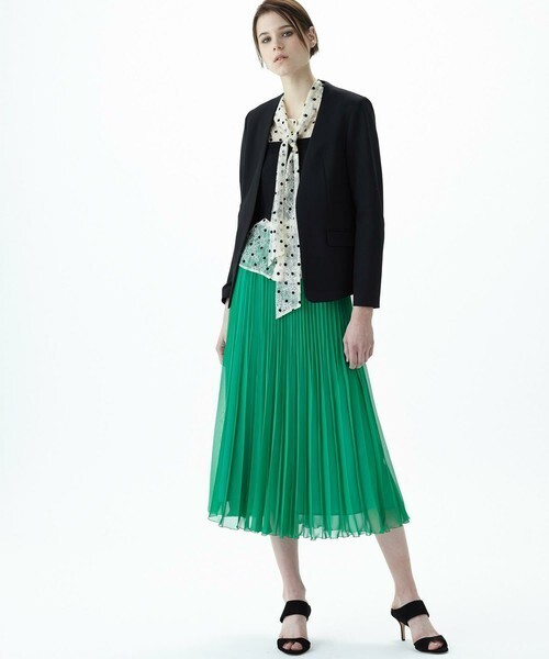 GRACE CONTINENTAL シフォンプリーツスカート