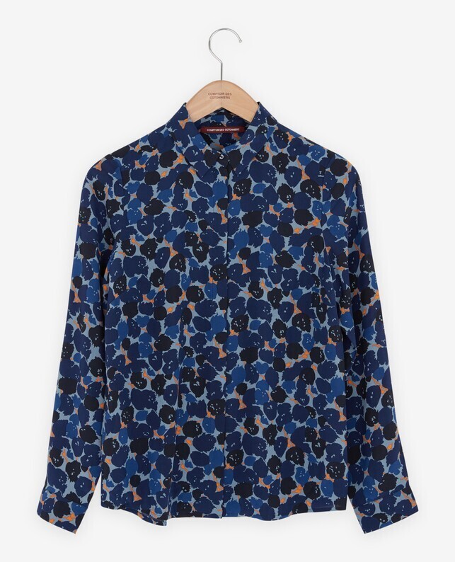 COMPTOIR DES COTONNIERS BLOSSOM SHADOWプリントブラウス
