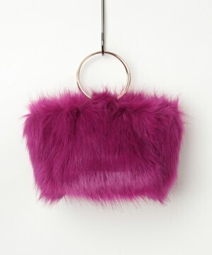 COOCO ファー 金具 持ち手 トートバッグ