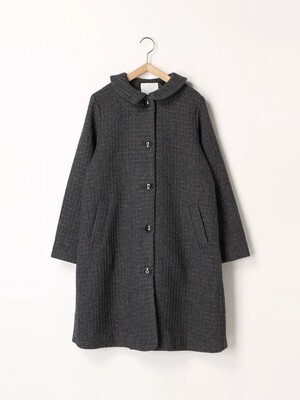 ehka sopo 織り柄フラットカラーコート