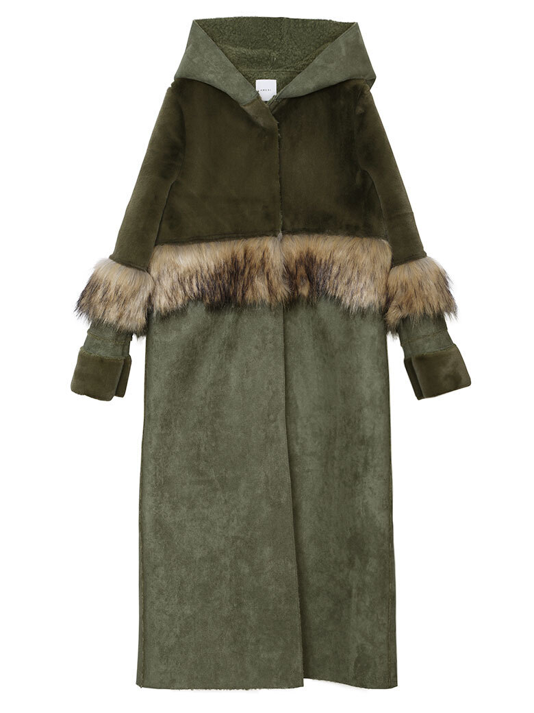 AMERI VINTAGE FUR DOCKING MOUTON COAT