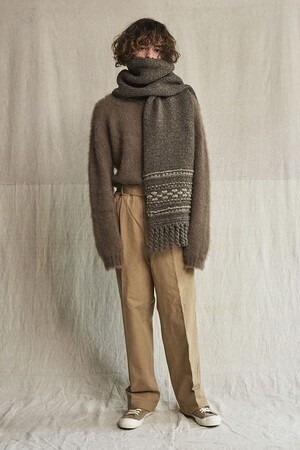 OLD JOE MOHAIR CREW NECK SWEATER - MANDARINE