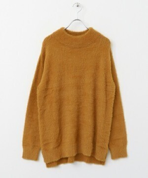 SENSE OF PLACE by URBAN RESEARCH ストレッチシャギーモックネックセーター