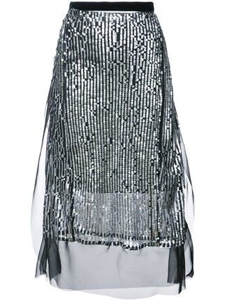 sacai スパンコールスカート