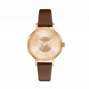 KLASSE14 Volare OKTO Rose Gold Brown Leather 28mm