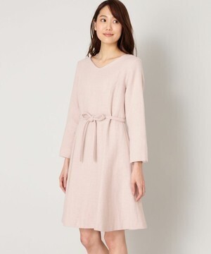 NATURAL BEAUTY BASIC ウールラメブッチャーワンピース