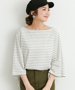 URBAN RESEARCH Sonny Label シャーリングスリーブボーダーTシャツ