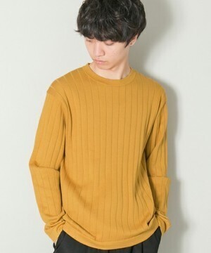 URBAN RESEARCH ワイドリブロングスリーブニット