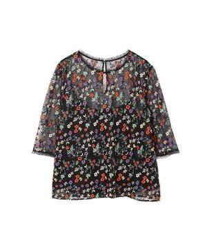 JILLSTUART エンブロイダリーチュールブラウス