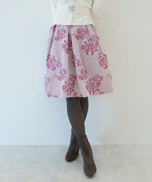PROPORTION BODY DRESSING ビッグフラワーカットジャガードスカート