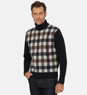 Aquascutum クラブチェックタートルネックニットトップス