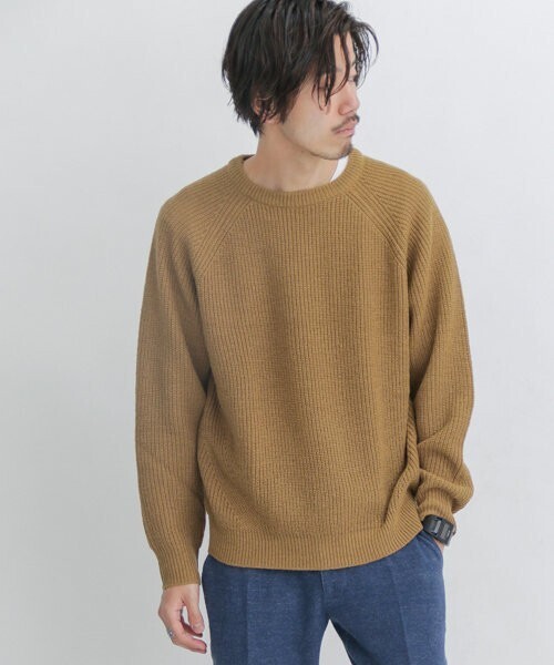 URBAN RESEARCH Sonny Label ウォッシャブル畦クルーネックプルオーバー