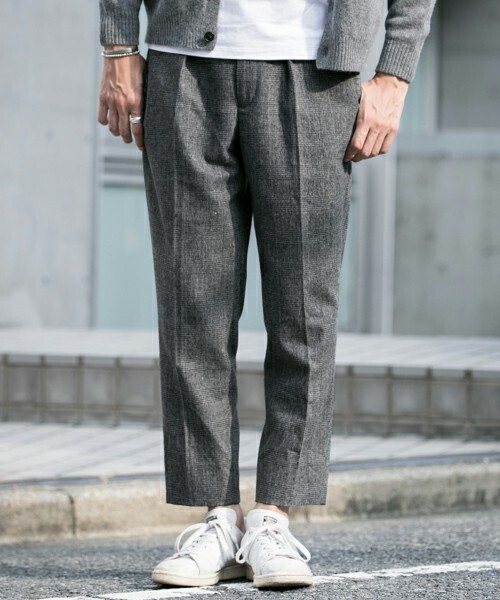 URBAN RESEARCH ROSSO ウールチェックパンツ