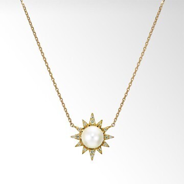 STAR JEWELRY PEARL SUNBURST NECKLACE