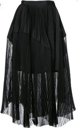 sacai レイヤード プリーツスカート