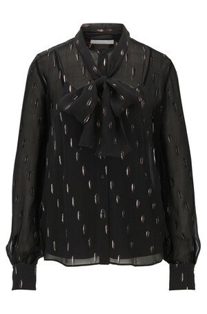 HUGO BOSS Silk-blend blouse with bow detail