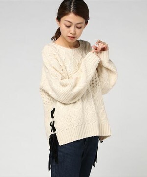 Avan Lily アランパッチワークニットPO