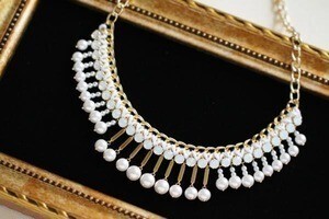 Emiko Watanabe collection ビジュー&パールネックレスN1086