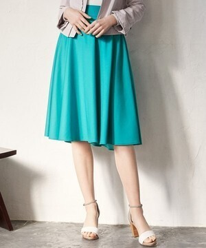 N.(N. Natural Beauty Basic) ストレッチギャバフレアミモレスカート