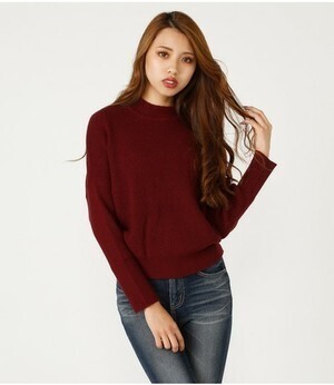 rienda ワッフルニットTOP