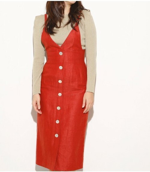 SLY LINEN MIDI JUMPER SK