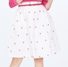 To b. by agnes b. embroidered skirt with belt