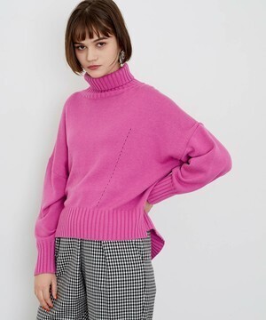 CITY レーヨンウールタートルニット