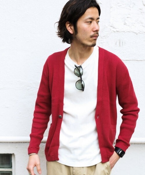 URBAN RESEARCH Sonny Label ワッフル1Bカーディガン
