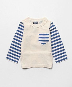 RUGGEDWORKS ボーダーポケット9分袖Tシャツ