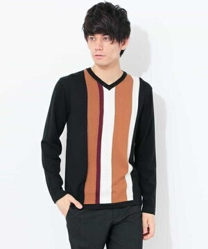 MK MICHEL KLEIN homme 切替デザインニット