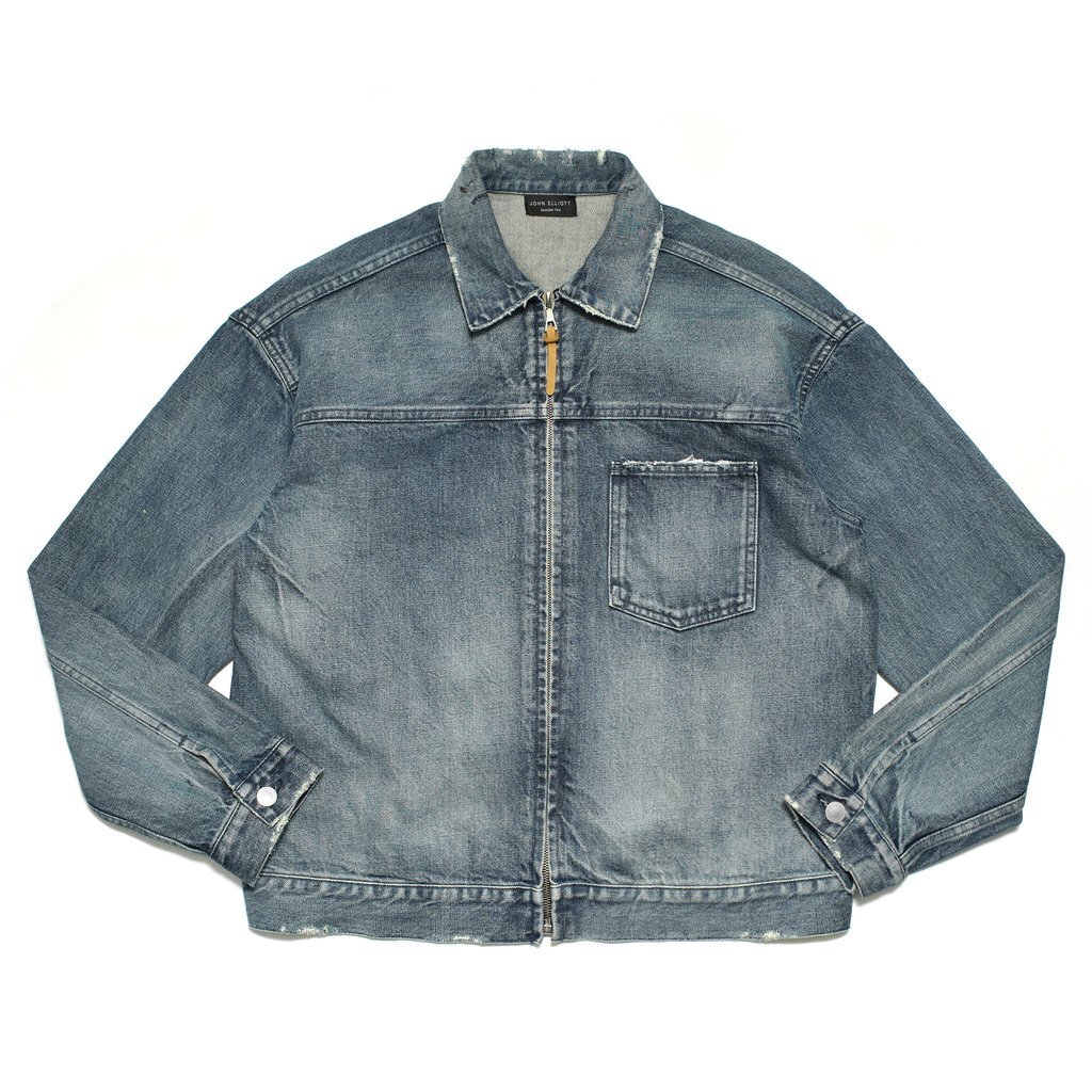 JOHN ELLIOTT DENIM ZIP BLOUSON