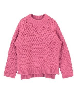 titivate 変形編みステップドヘムニット