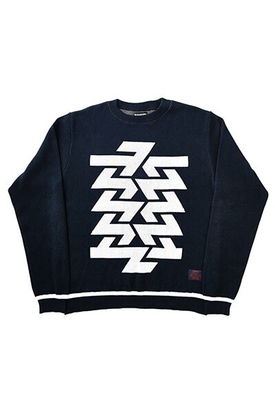 ZEPHYREN BIG JAGUARD KNIT -Cut the world- BLACK