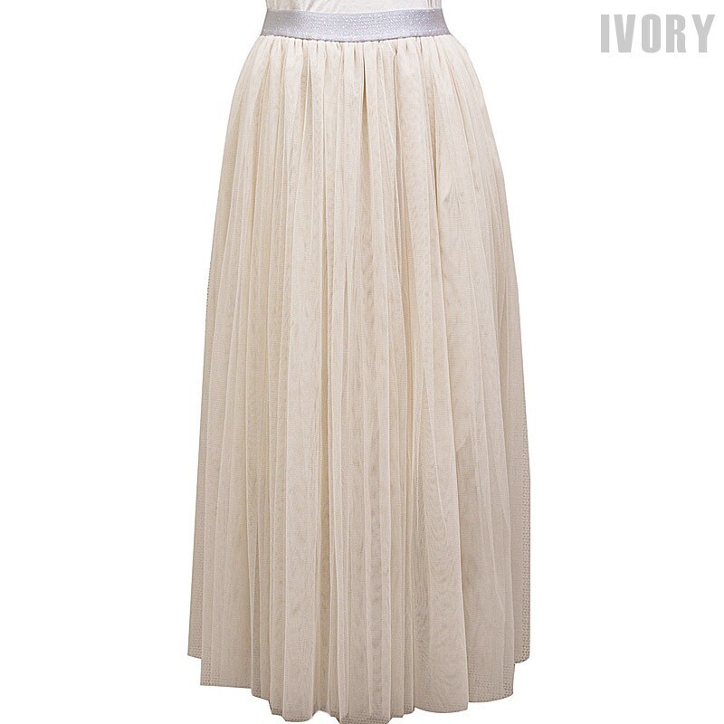 Adonisis TUILE FLARE SKIRT SHINNY LANE ELASTIC BELT W/LINING